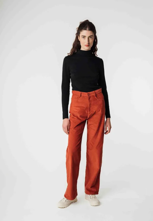 Cheap MELAWEAR Cord Hose Mit Hohem Bund Und Weitem Bein Oorja