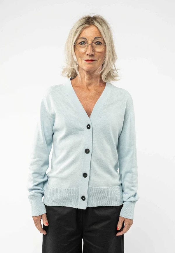 Shop MELAWEAR Damen Basic V-Neck Feinstrick Cardigan Surina