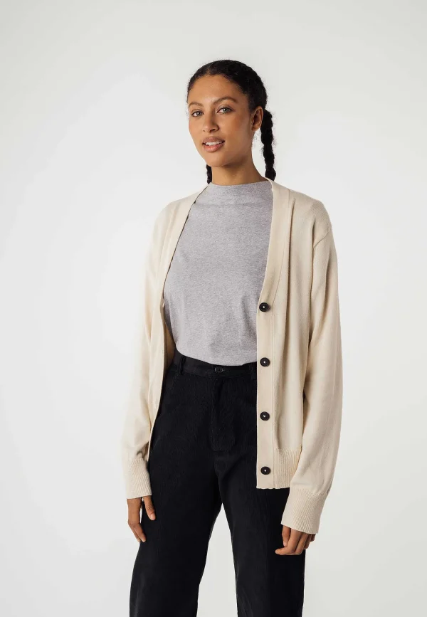 Cheap MELAWEAR Damen Basic V-Neck Feinstrick Cardigan Surina