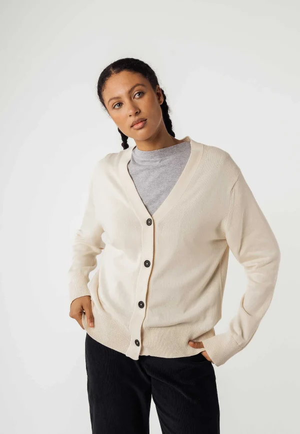 Cheap MELAWEAR Damen Basic V-Neck Feinstrick Cardigan Surina