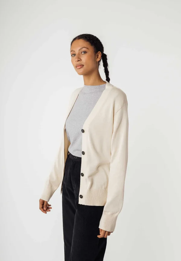 Cheap MELAWEAR Damen Basic V-Neck Feinstrick Cardigan Surina