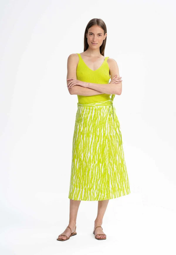 Discount MELAWEAR Damen Midi Wickelrock Ruchika
