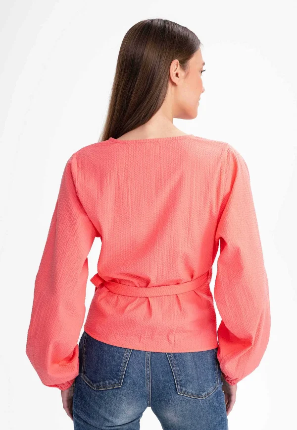 Best Sale MELAWEAR Damen Wickelbluse Lilam
