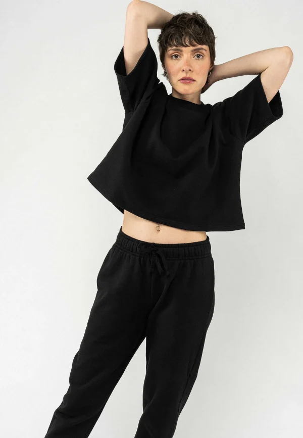 Discount MELAWEAR French Terry Cropped T-Shirt Deepali