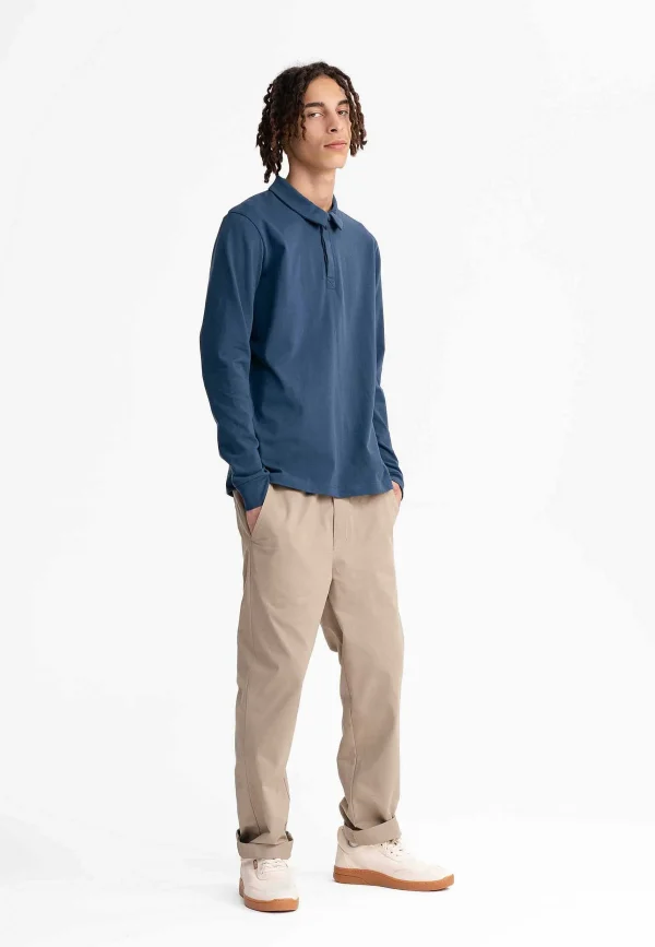 Fashion MELAWEAR Herren Langarm Polo Shirt Divit