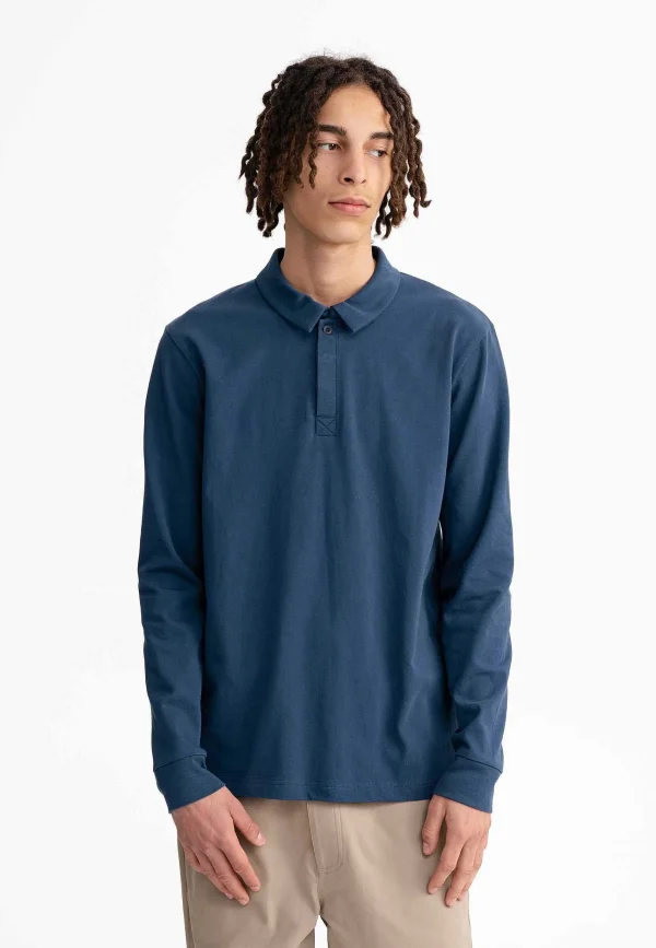Fashion MELAWEAR Herren Langarm Polo Shirt Divit